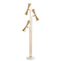 Factory supply 3 heads living hotel decorative copper floor lamp